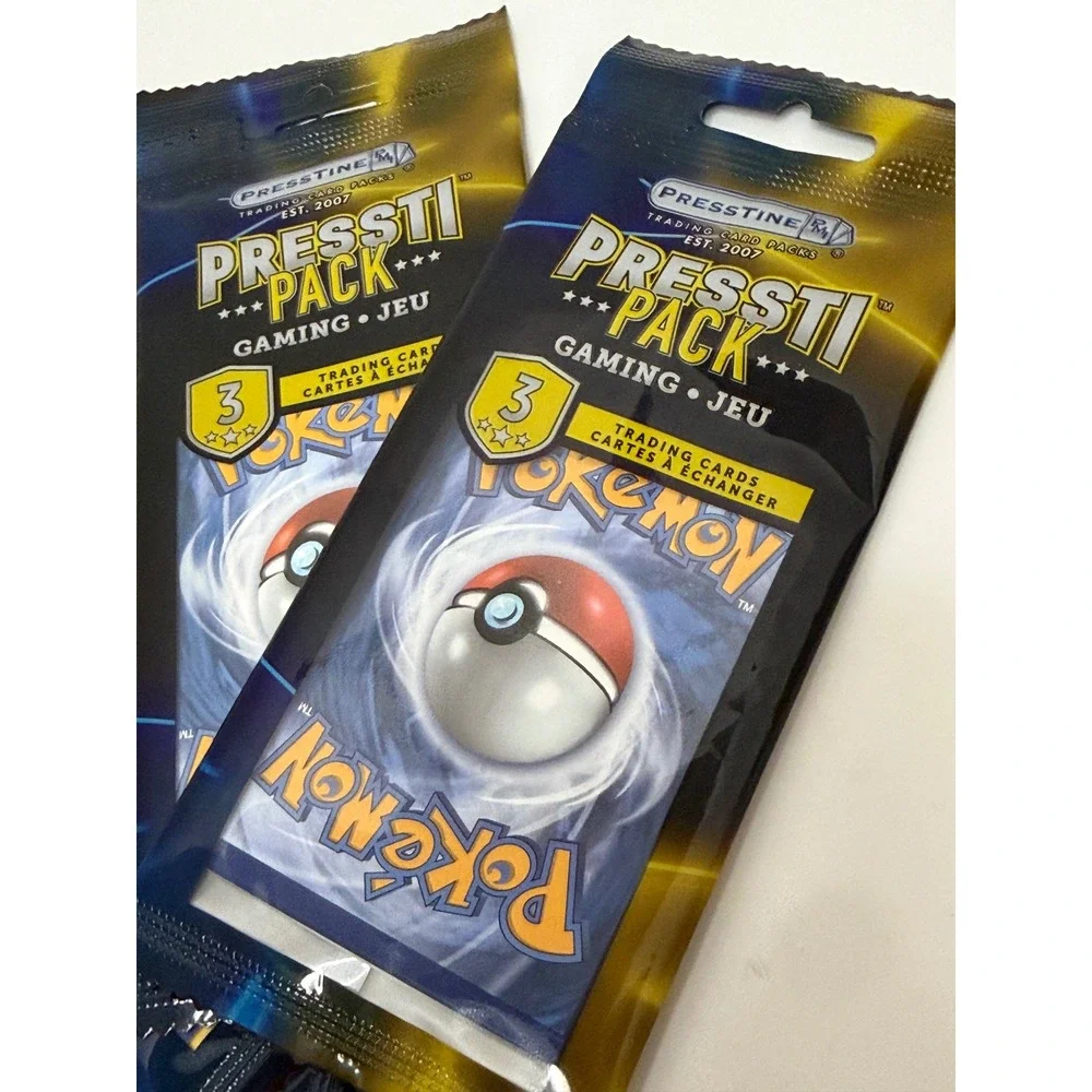5 Presstine Pressti Pack Pokemon Trading Card Packs 3 Cards Per Pack New Sealed